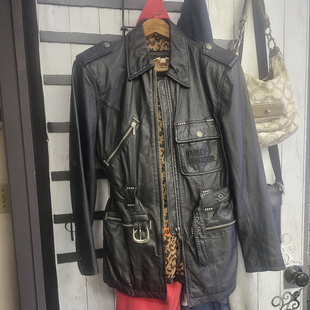 Womens Harley Davidson Black Leather Jacket